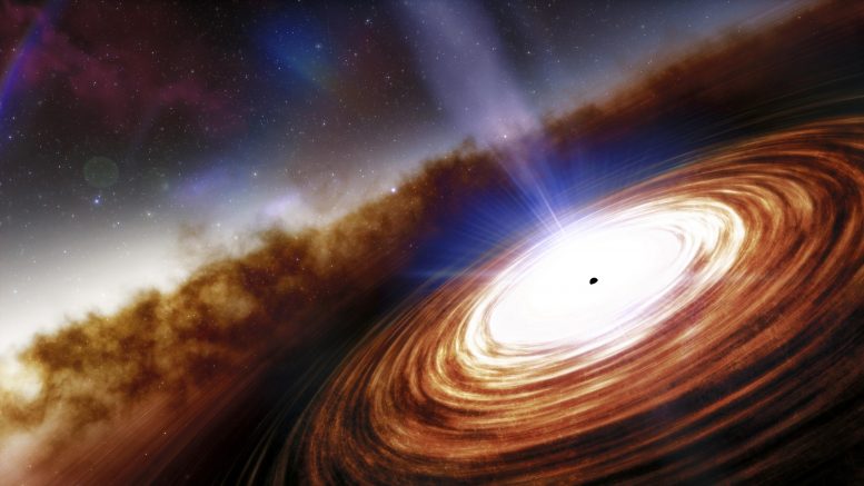 最遥远的类星体发现了超大质量黑洞如何生长的光影