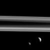 三倍乐趣：特提斯，土卫二和米玛斯的卡西尼号新影像