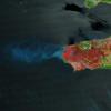 澳洲大火的卫星视图显示袋鼠岛上严重烧伤