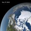 2020年北极海冰最小程度，自现代记录保存以来的第二个最低程度开始