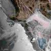 NOAA卫星观察苹果火的烟雾 - 由高温，强风驱动