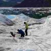 在格陵兰冰川的加州冰川前面的动荡羽流的复杂行为