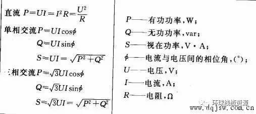 电功率所有计算公式_如何计算电线的功率_功率计算电流公式